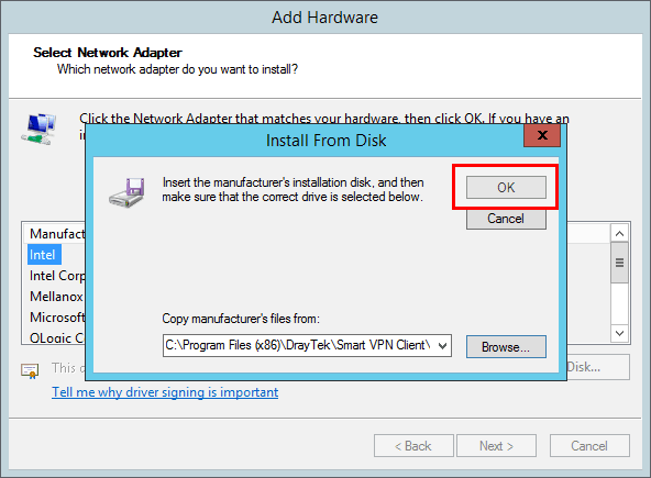 a screenshot of Windows Add Harware Wizard